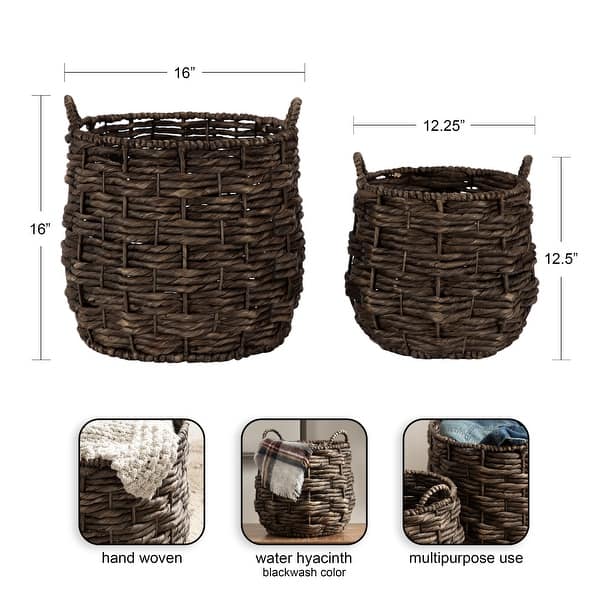dimension image slide 1 of 3, Kate and Laurel Livia Woven Baskets
