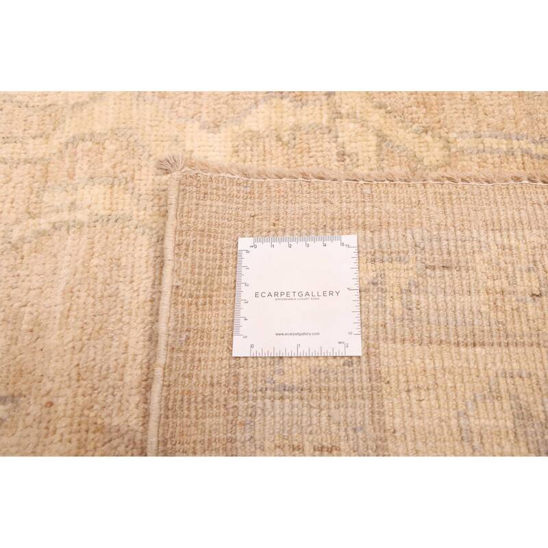 ECARPETGALLERY Hand-knotted Peshawar Oushak Tan Wool Rug - 9'0 x 11'9