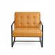 Glitzhome 31.50"H Mid-Century PU Leather Tufted Accent Chair