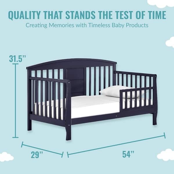Dream On Me Dallas Toddler Day Bed, Navy - Navy Blue