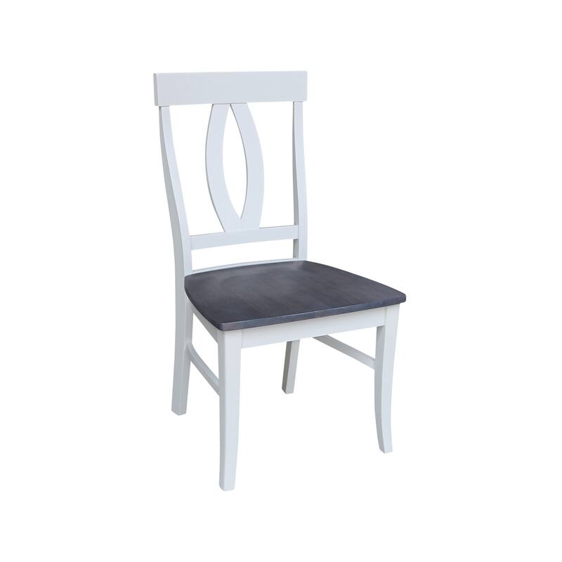 42 in. Drop Leaf Dining Table with 2 Splat Back Chairs - 3 Piece Set