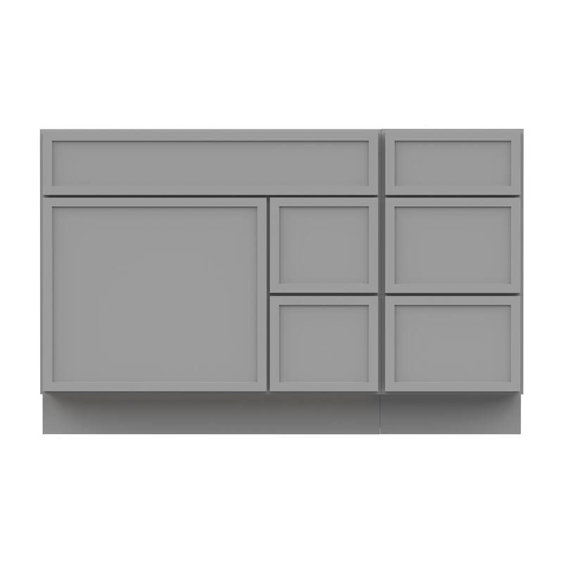 Vanity Art 51" Birch Freestanding Bathroom Vanity Cabinet without Top
