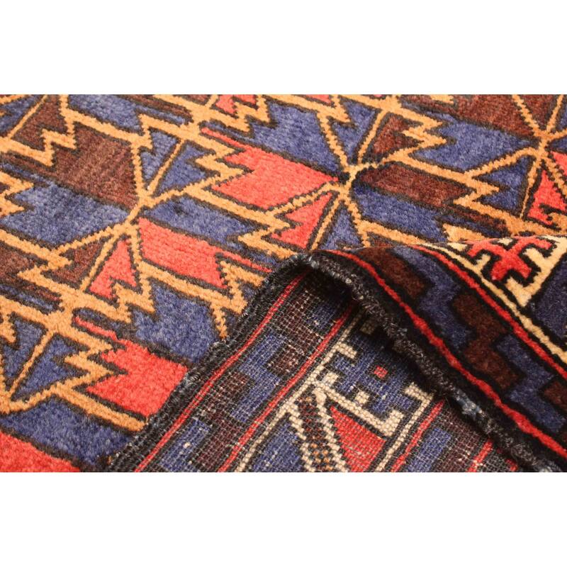 ECARPETGALLERY Hand-knotted Teimani Dark Navy Wool Rug - 2'11 x 4'0