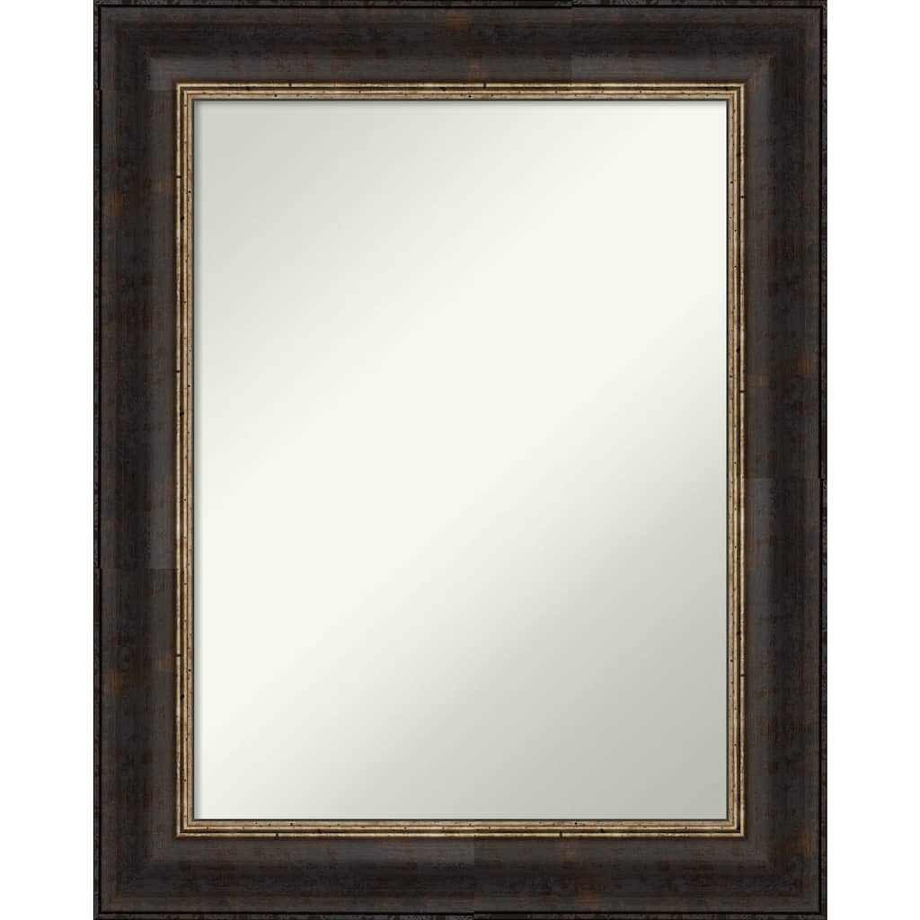 Non-Beveled Bathroom Wall Mirror - Varied Black Frame - Varied Black