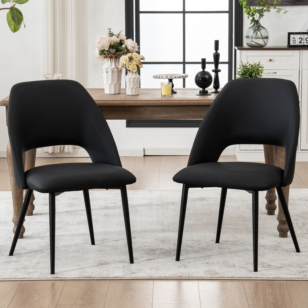 Modern Dining Chairs Set of 2 Armless Chairs 22.83"Wx22.05"Dx34.65" H