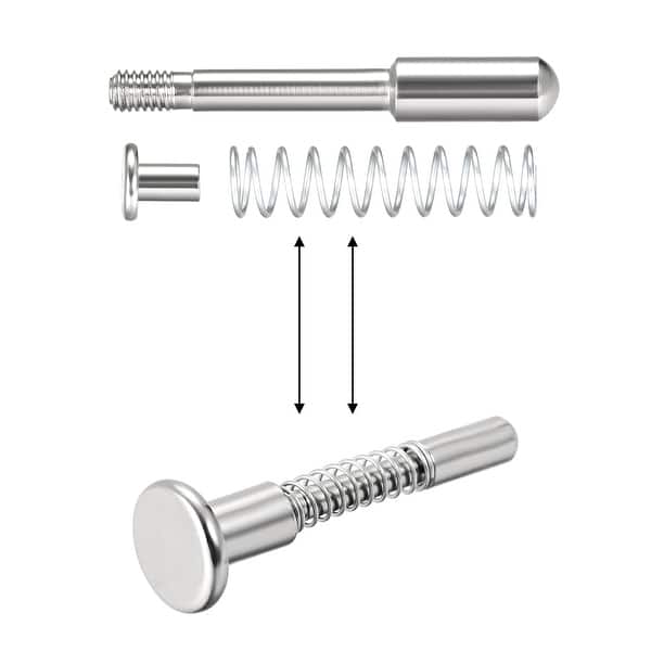 Plunger Latches Spring Loaded Stainless Steel 6mm Head 50mm Length