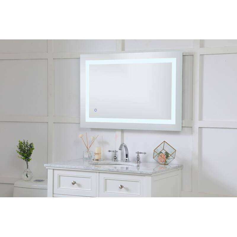 Avalon 24" x 36" Hardwired LED mirror - Silver