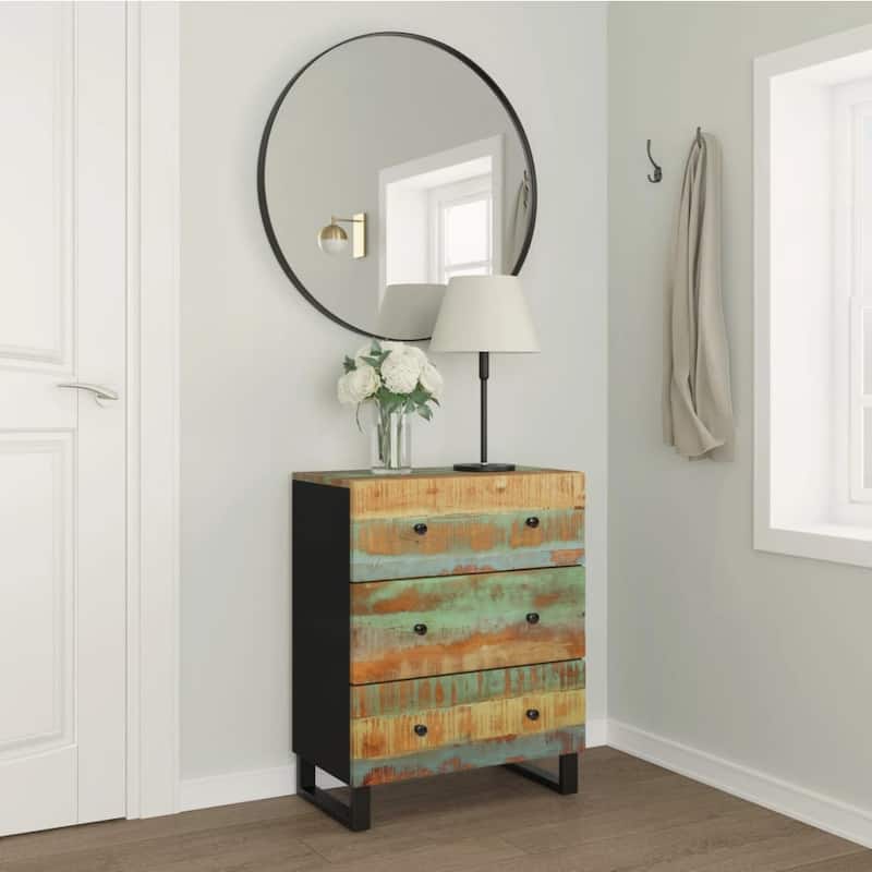 vidaXL Cabinet Storage Accent Sideboard Console Cabinet Cupboard with Drawers - 23.6" x 13" x 29.5" Reclaimed
