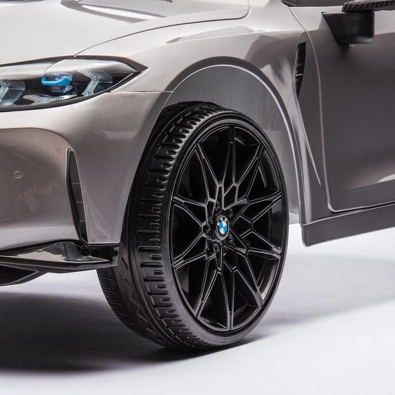 BMW M4 24V Kids Ride On Car with Remote Control, 3-Speed, Bluetooth, USB/MP3, LED Lights, Story Mode & Pull Handle Design