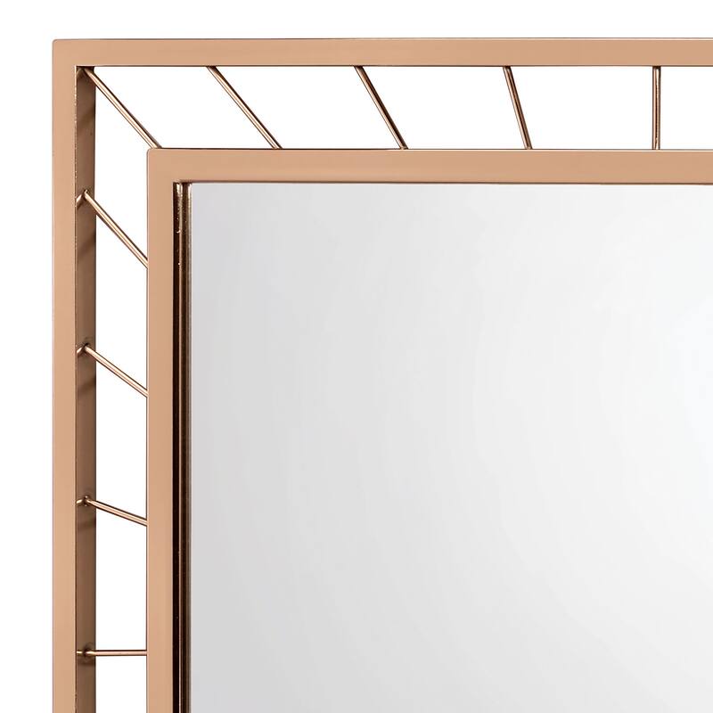 Anjah Contemporary Gold 5mm Metal Wall Mirror by Furniture of America