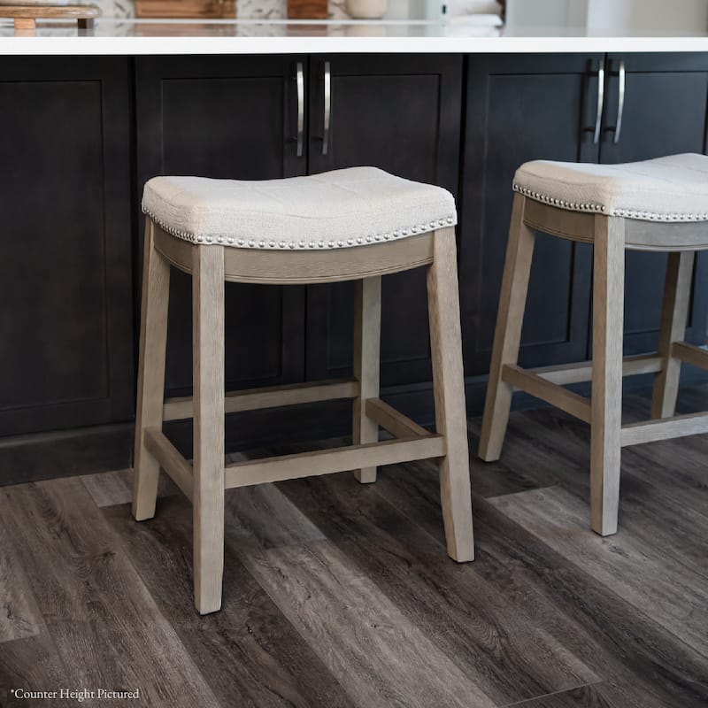 Maven Lane 31" Sophia Backless Bar Height Kitchen Stool - Single - Aged Grey