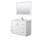 Option White, Nickel Trim, White Carrara Marble Top
