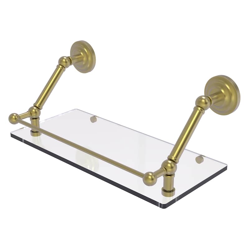 Allied Brass Prestige Que New 18 Inch Floating Glass Shelf with Gallery ...