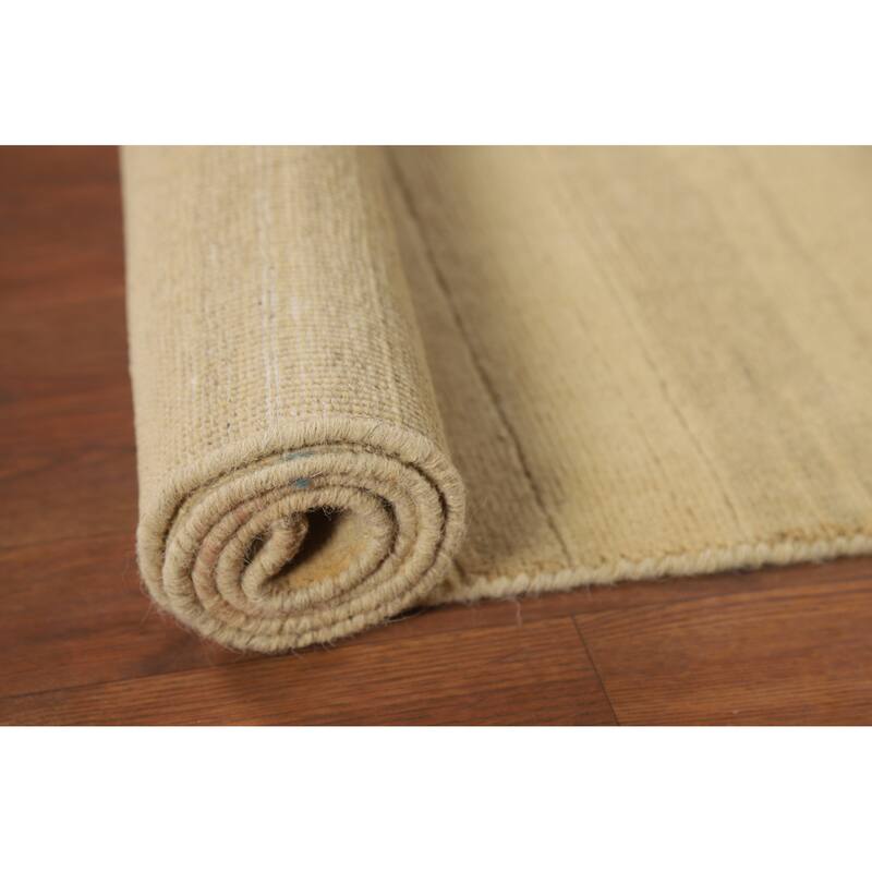 Striped Modern Gabbeh Oriental Foyer Rug Handmade Wool Carpet - 3'3"x 4'11"
