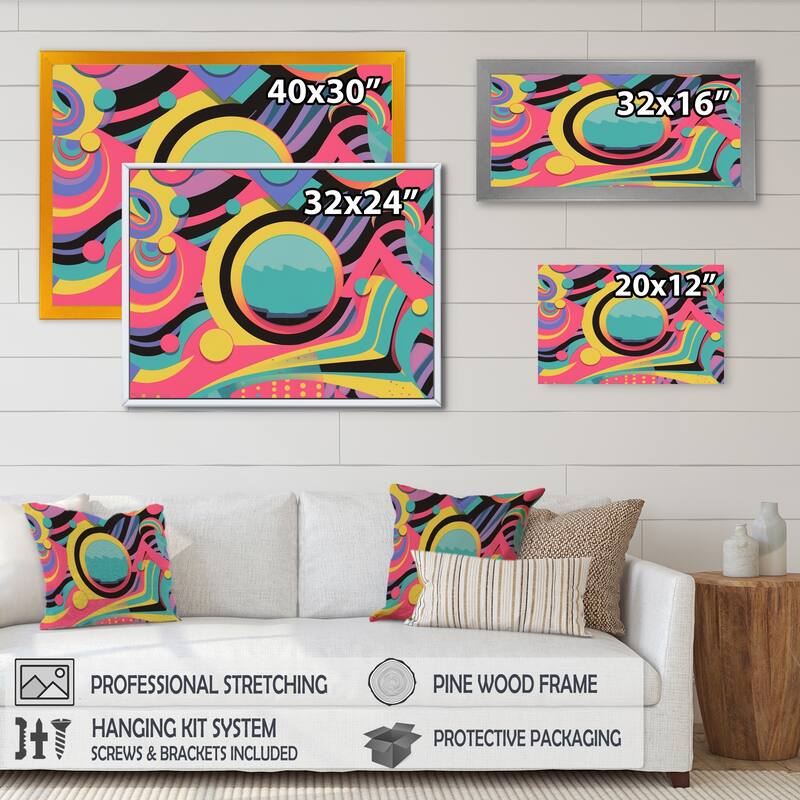 Designart "Groopy Curves And Shapes Ii" Abstract Canvas Print