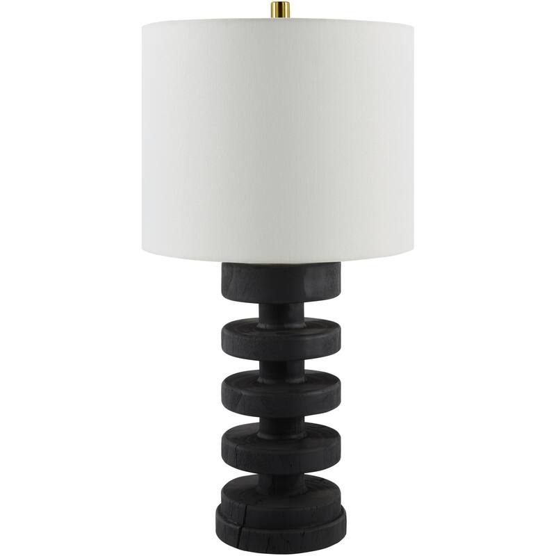 Livabliss Sagy Country Accent Table Lamp - Black/White