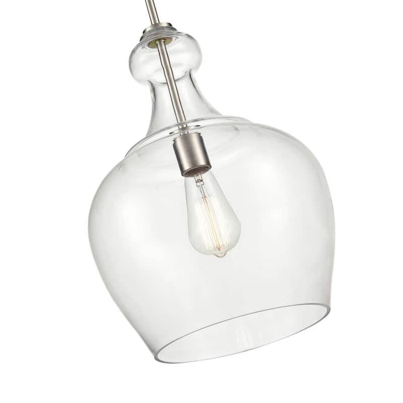Millennium Lighting Corra 1 Light Pendant Fixture in Multiple Finishes with Glass Shade