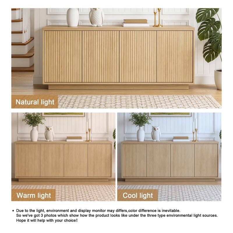 Modern Buffet Cabinet Sideboard with 4-Doors