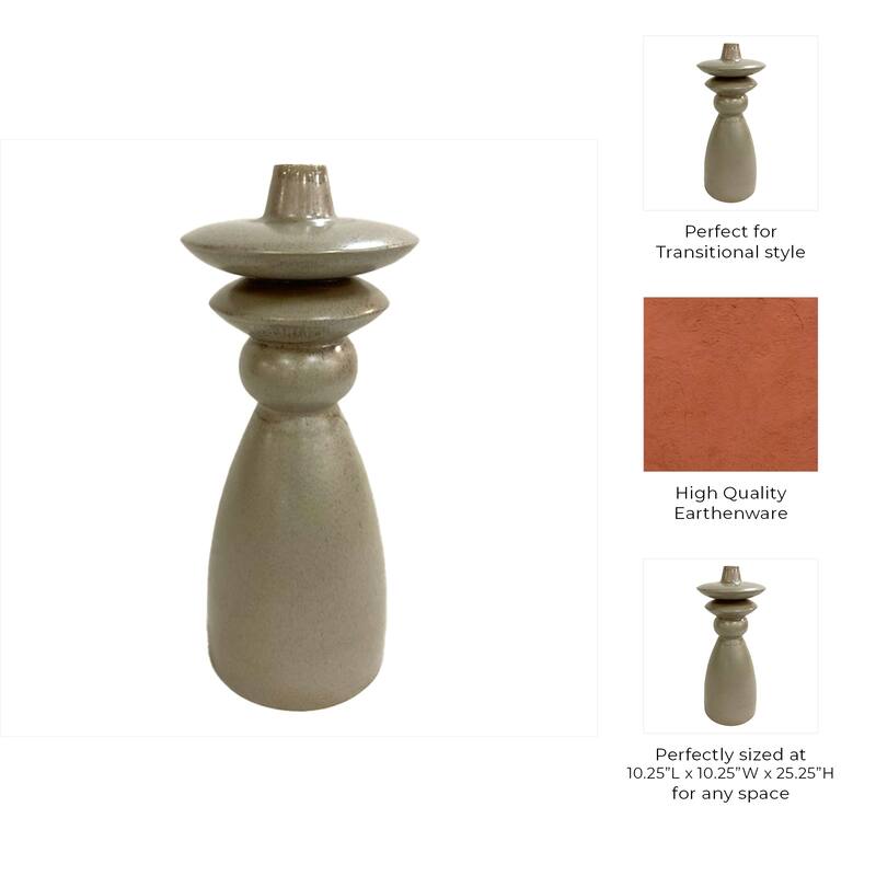 Pottery Vase Sculptural Silhouette Artesa Artisan-Inspired Design