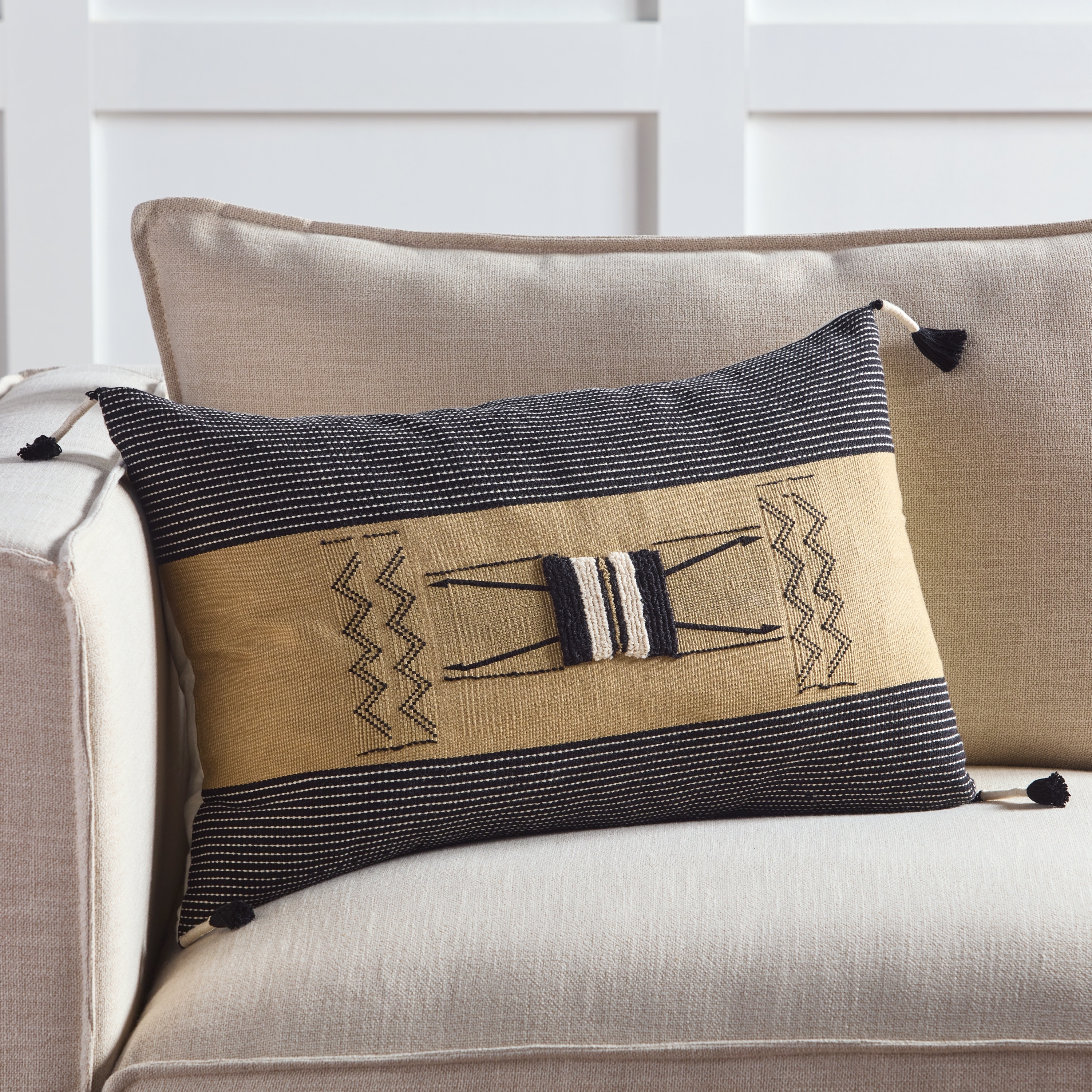 Black tribal 2025 pillow