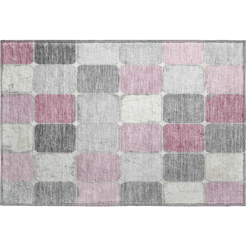 Premium Washable Super Soft Modern Blocks Mayfield Rug