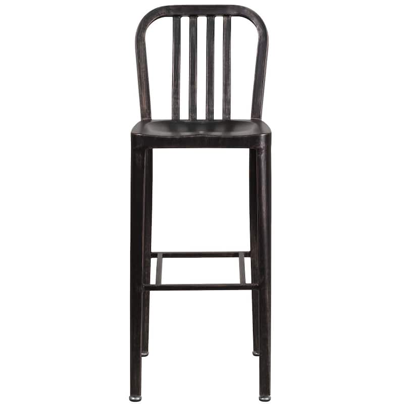 Indoor/Outdoor Commercial Grade Metal Modern Barstools (Set of 2)