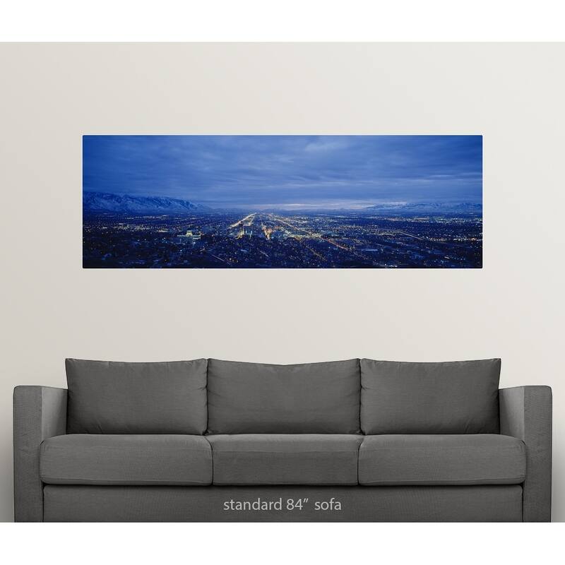 "Aerial view at dusk, Salt Lake City, Utah" Poster Print - Multi