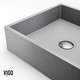 preview thumbnail 9 of 11, VIGO Alhambra 15"L x 15"W x 5"H Concreto Stone Square Bathroom Vessel Sink