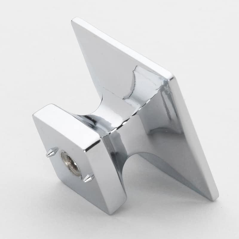 GlideRite 5-Pack 1-3/8 in. Polished Chrome Modern Square Cabinet Knobs - Polished Chrome