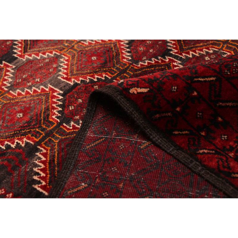 ECARPETGALLERY Hand-knotted Teimani Black, Red Wool Rug - 3'3 x 6'3