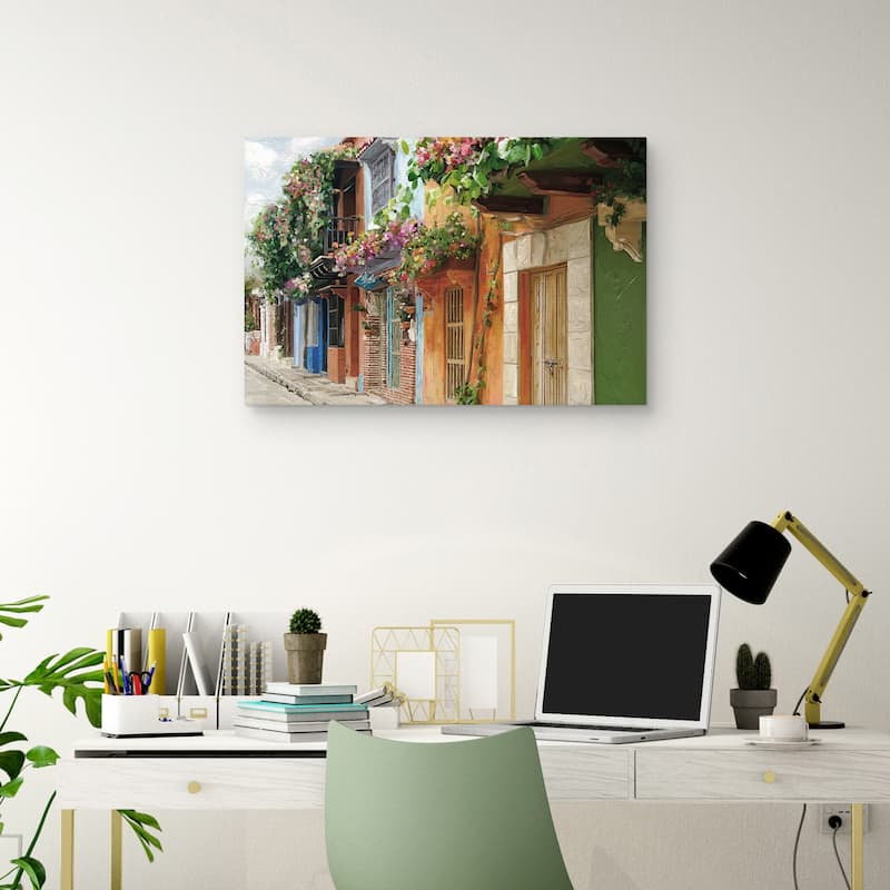 Village Colors by Studio Arts Canvas Art Print