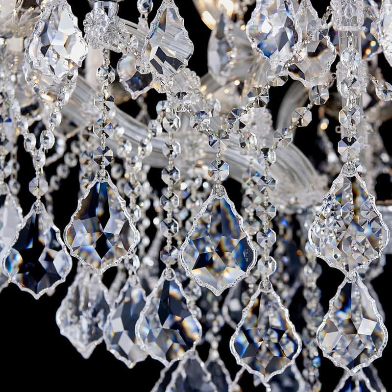 KAYLA Large Crystal Chandelier-24-Light Chandelier Light Fixture Modern Maria Theresa Crystal Chandeliers