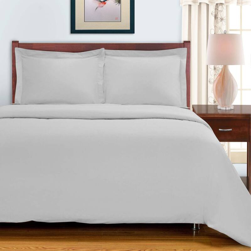 Superior 700 Thread Count Solid 3 Piece 100-percent Egyptian Cotton Duvet Cover Set