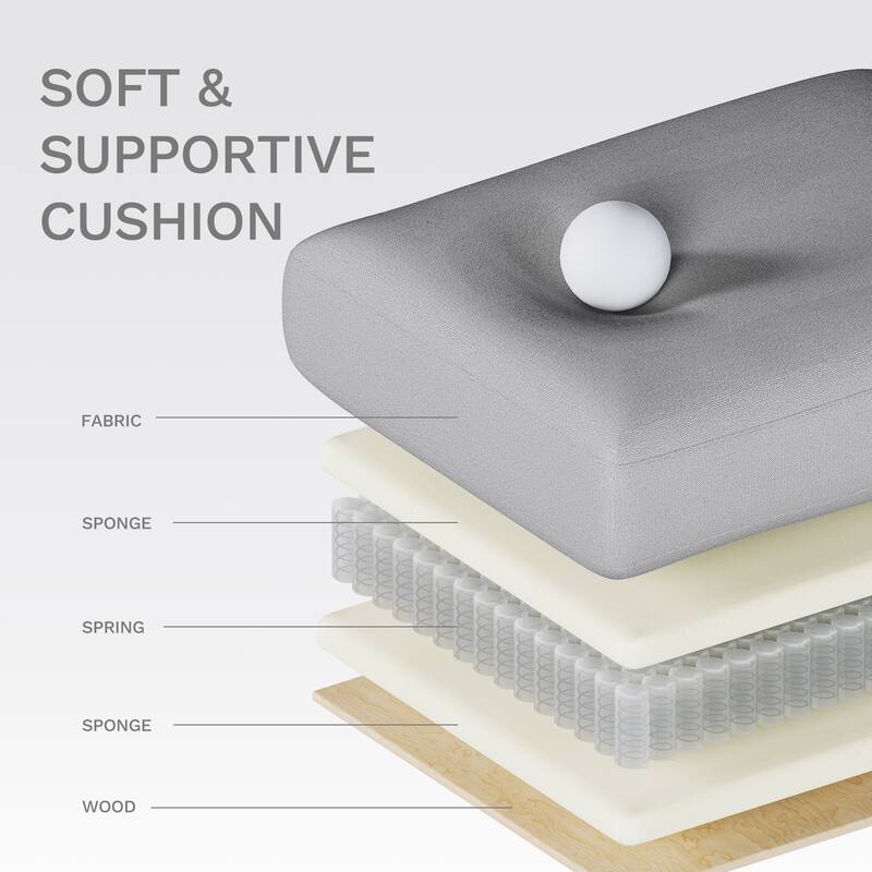 Sectional Couch Sofa, Comfy Modern Sofa for Living Room & Bedroom