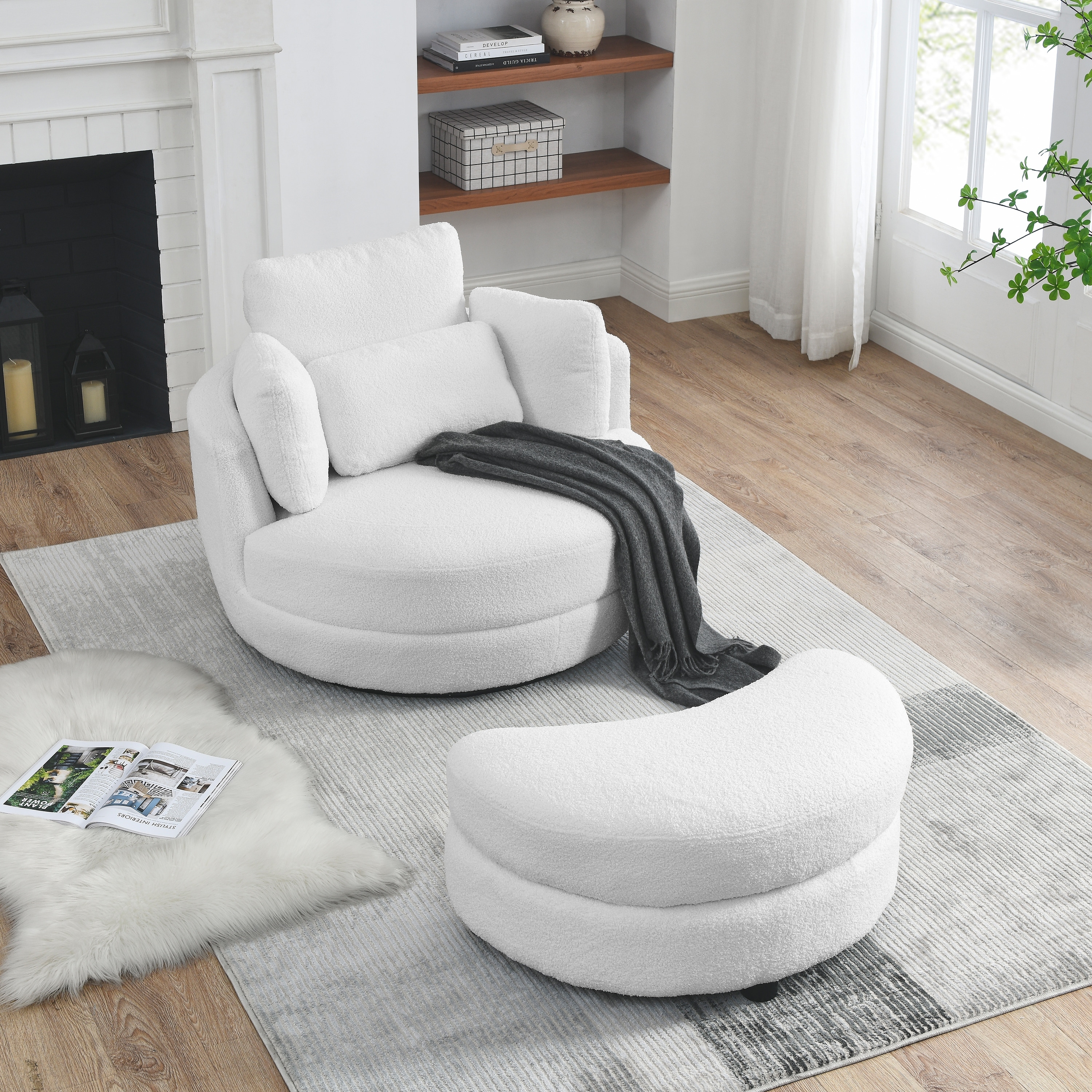 Accent Chair Round Chair Bedroom Modern Accent Round Loveseat