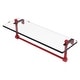 preview thumbnail 20 of 55, Allied Brass 16 Inch Glass Vanity Shelf with Integrated Towel Bar 16 - Fire Engine Red