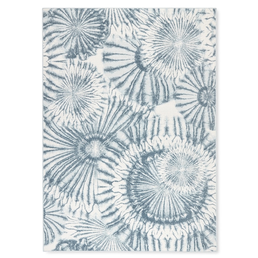 TOMMY BAHAMA Shibori Summer Tie Dye Indoor Outdoor Area Rug, Tie Dye Modern Design, UV Fade Resistant