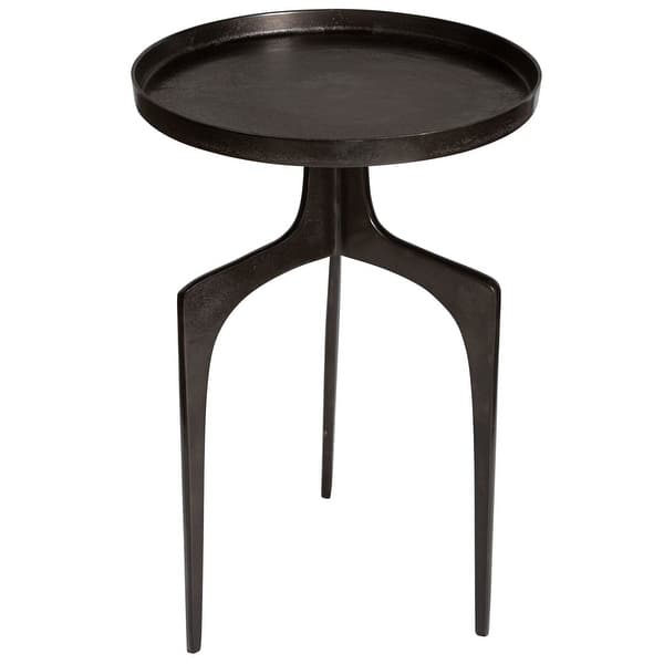 slide 2 of 3, 25" Black Style Solid Round Accent Table