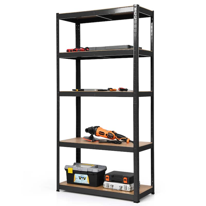 Costway 4PCS 72'' Heavy Duty Storage Shelf Steel Metal Garage Rack 5