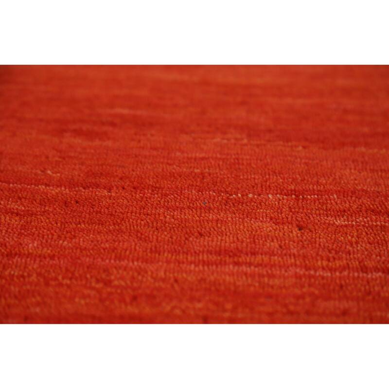 Hand Knotted Oriental 100% Wool Carpet Tribal Animal Pictorial Oranges & Rust Gabbeh Area Rug - 8' 2'' X 6' 7''