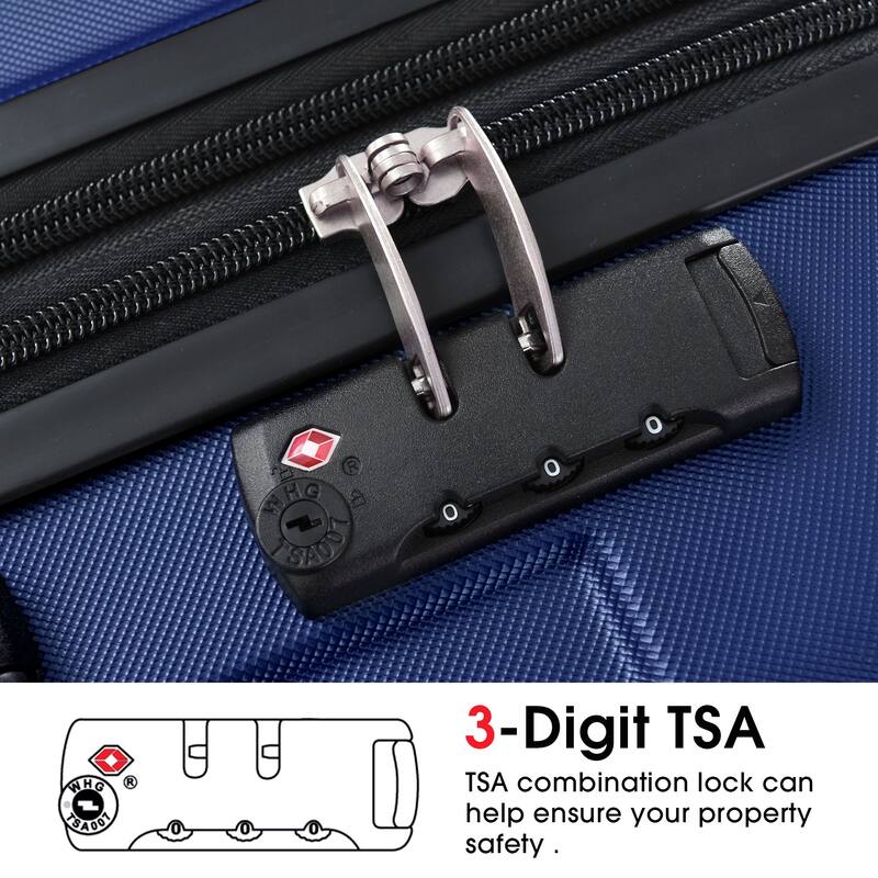Luggage Sets 3 Piece, Expandable Hard shell ABS Suitcases with Double Spinner and TSA Lock, Suitable for Both Men and Women