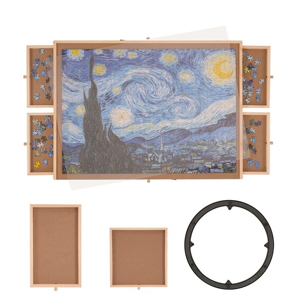 VEVOR 1500 Piece Puzzle Board with 6 Drawers and Cover,Portable