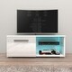 preview thumbnail 7 of 26, Moon Matte Gloss TV Stand with 16 Color LED Lights