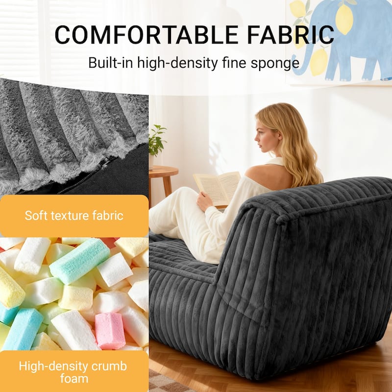 Modular Floor Chaise Lounge - Convertible Sofa Bed for Multi-Scene Relaxation