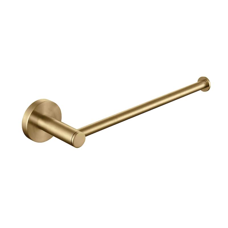 Circular 10 inch Bathroom Towel Bar - Brushed Brass
