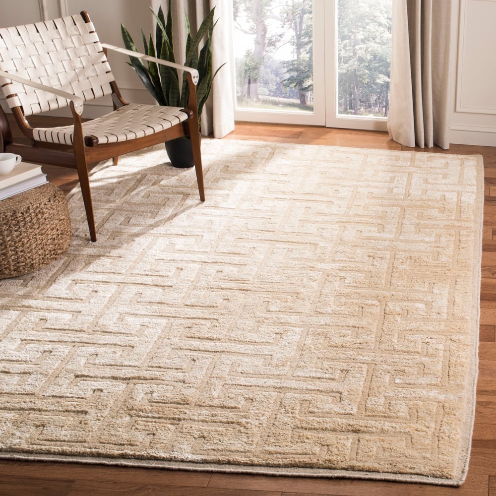 SAFAVIEH Hand-knotted Tangier Madelein Modern Wool Rug