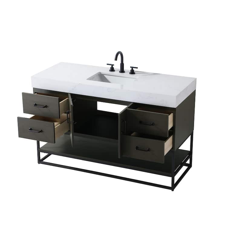 Elegant Lighting VF29254 Caroline 54" Free Standing Single Basin