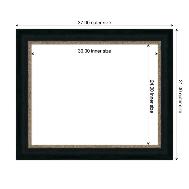 Amanti Art Paragon Bronze Framed Dry Erase Magnetic Board - 37 x 31 in