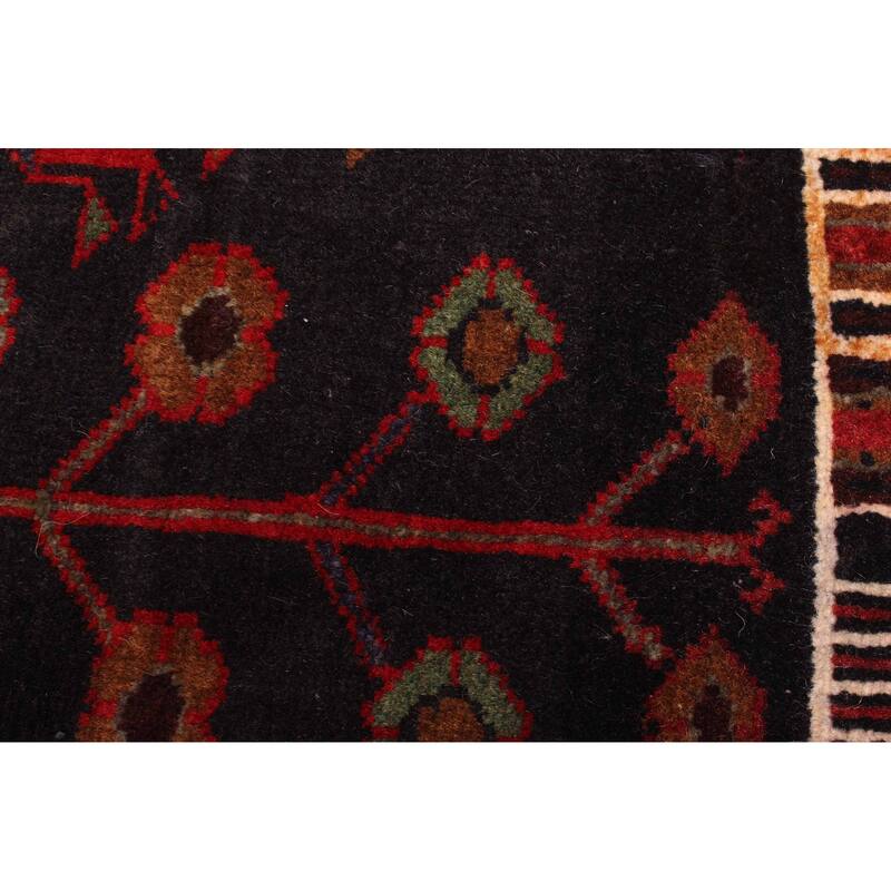 ECARPETGALLERY Hand-knotted Teimani Black Wool Rug - 3'1 x 4'5
