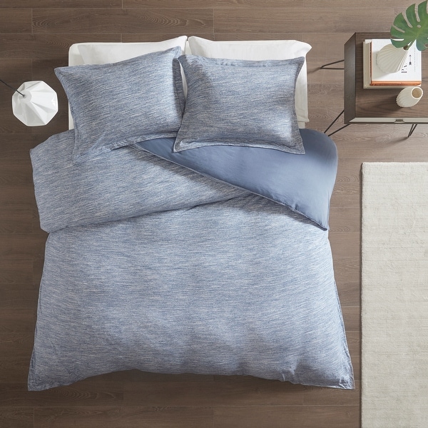 Cotton Jersey Duvet Cover Set King Queen Coffee Color Knitted Fitted Sheet 